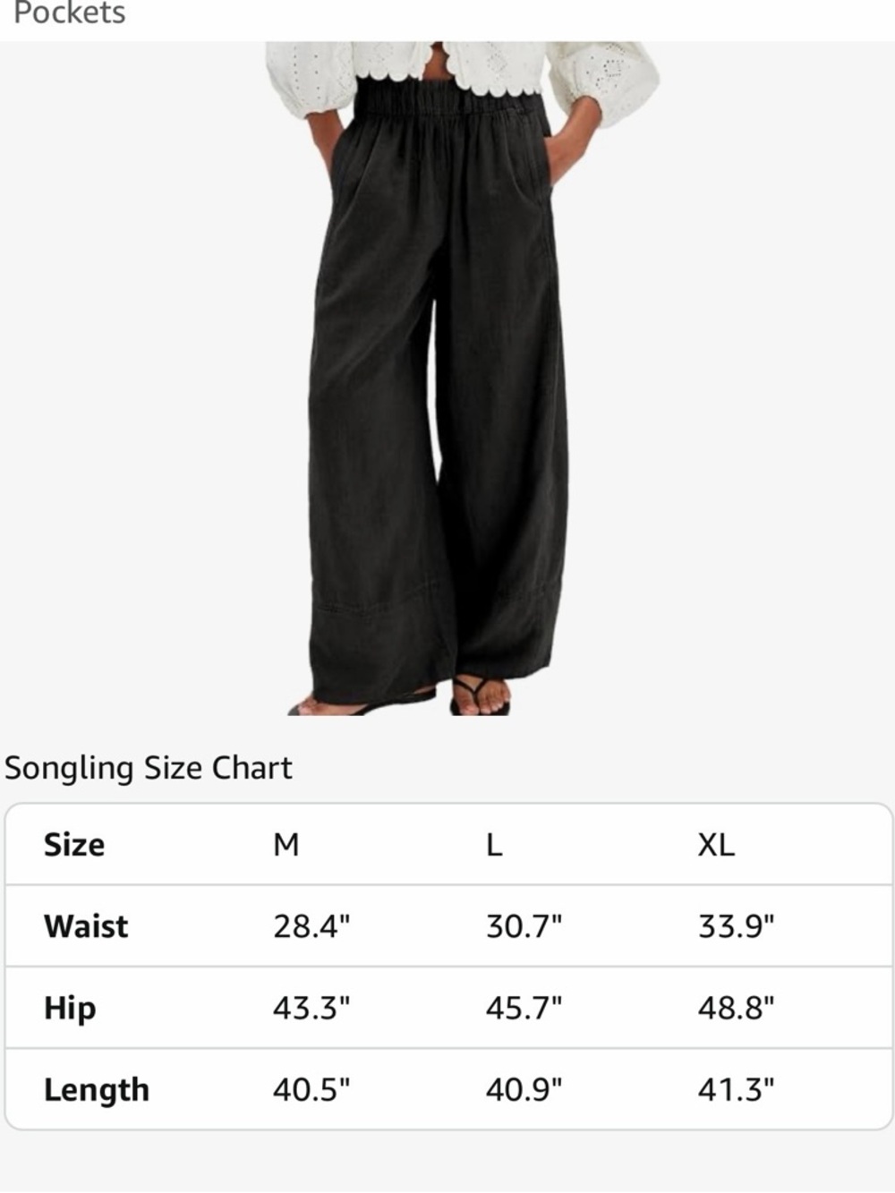 NWT Women’s XL wide leg elastic waist pants - Picture 3 of 3